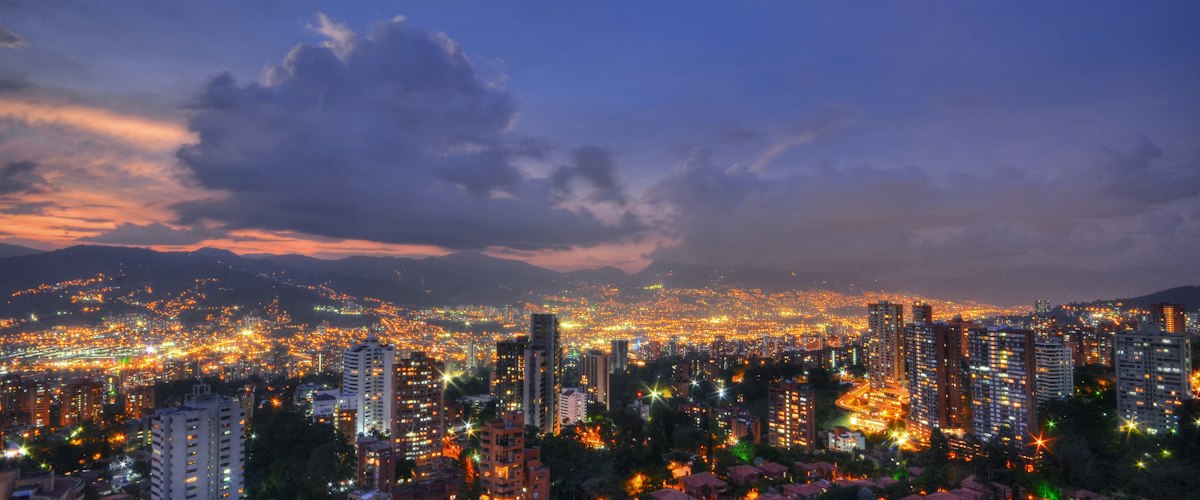 Medellín city at sunset — vacation rentals in Medellín