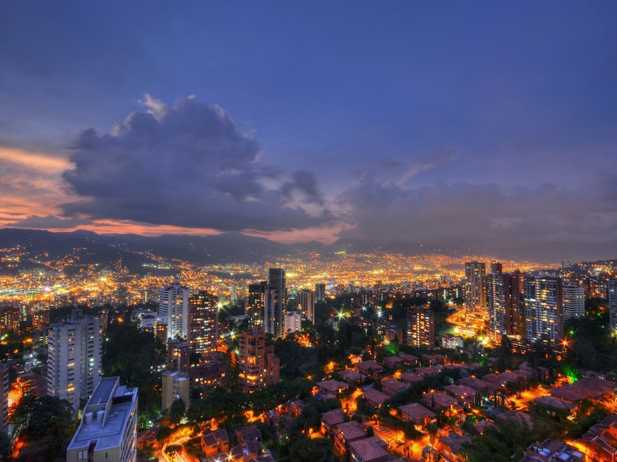 Medellín city at sunset — vacation rentals in Medellín